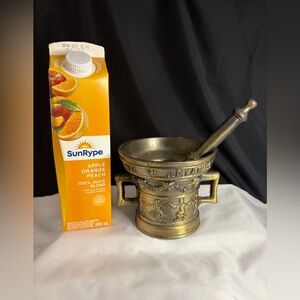 Antique Brass Apothecary mortar/ pestle